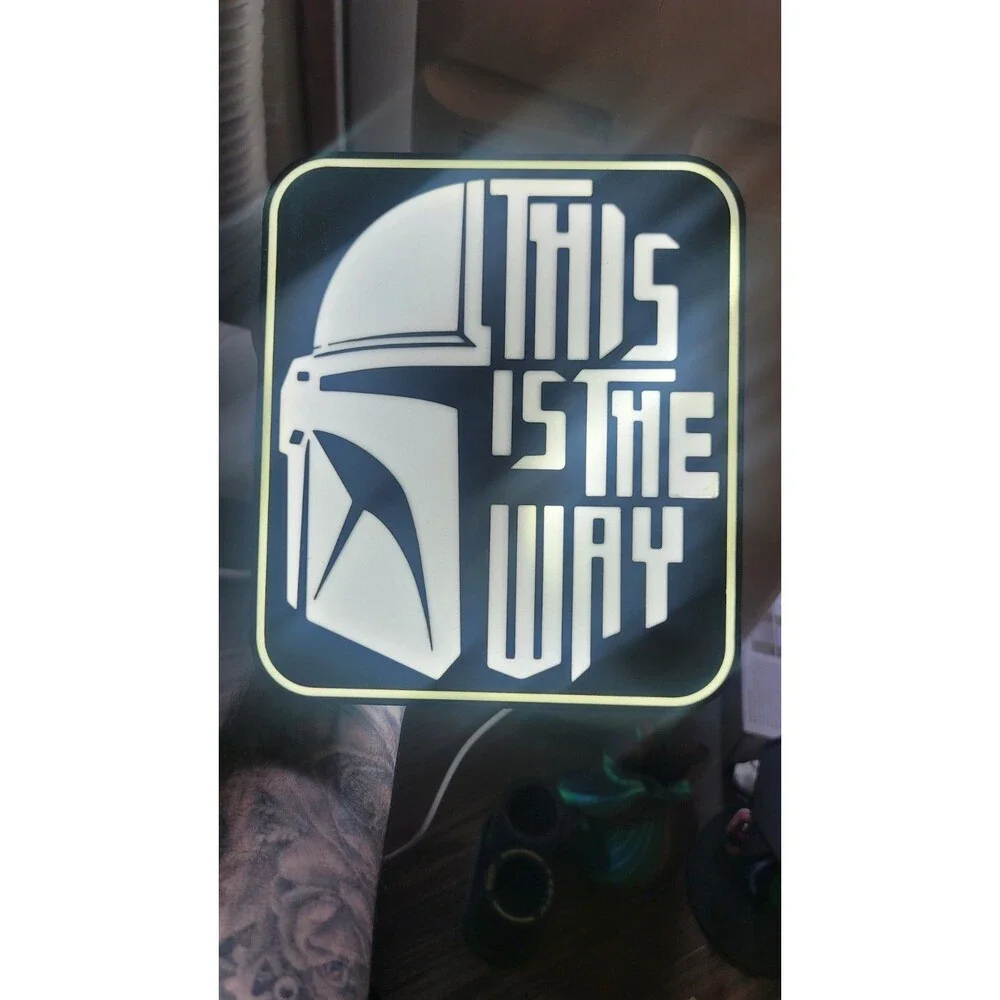 Star Wars Mandalorian “This Is The Way” light up sign